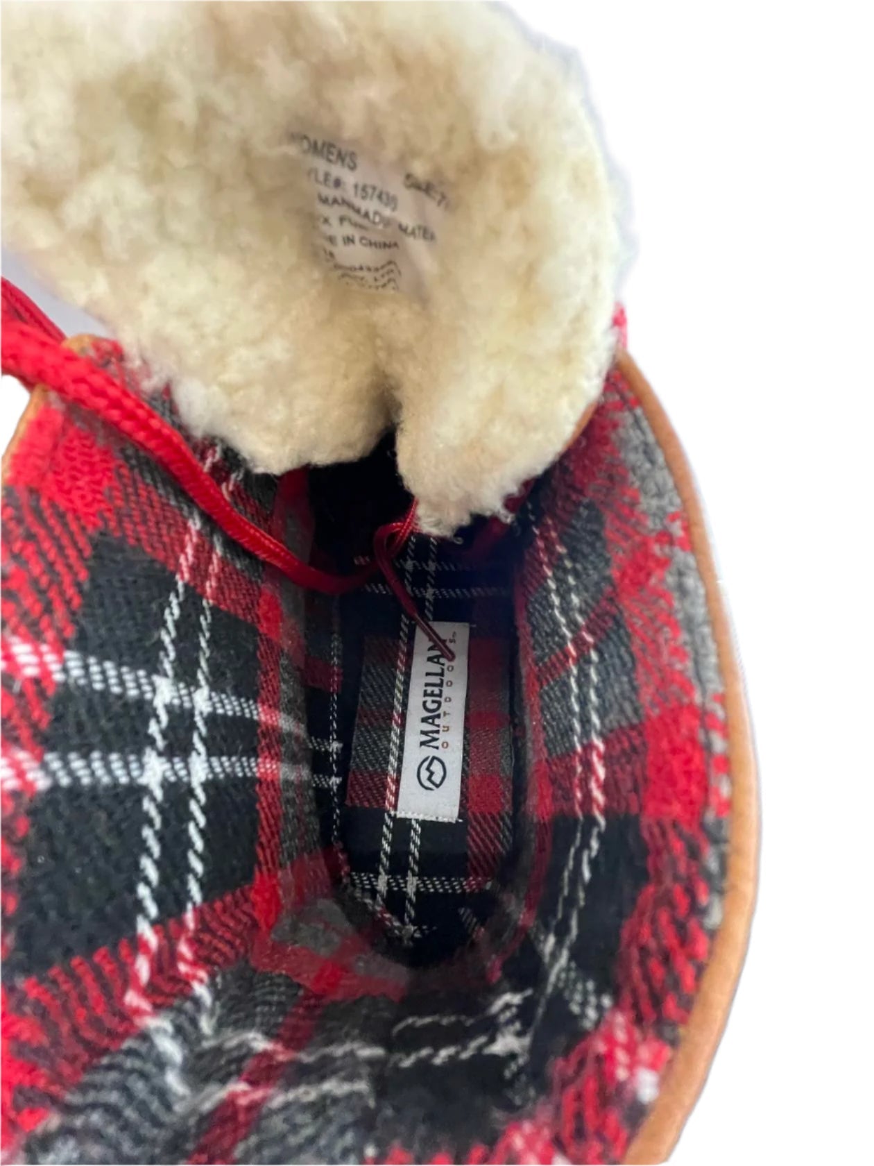 Magellan Womens Duck Boots Fleece Lined Leather - Brown Black - 7M - Very Good - Pic 8