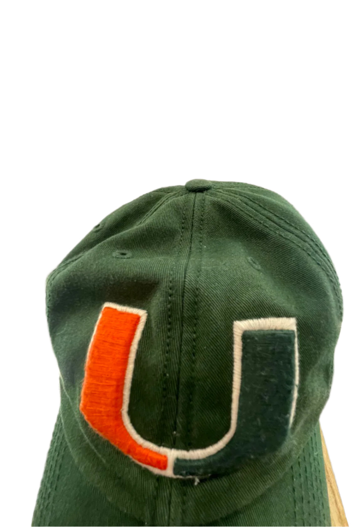 NCAA Unisex Adjustable Cap Vintage Miami Hurricanes College Team - Green Orange - Universal - Very Good - Pic 2