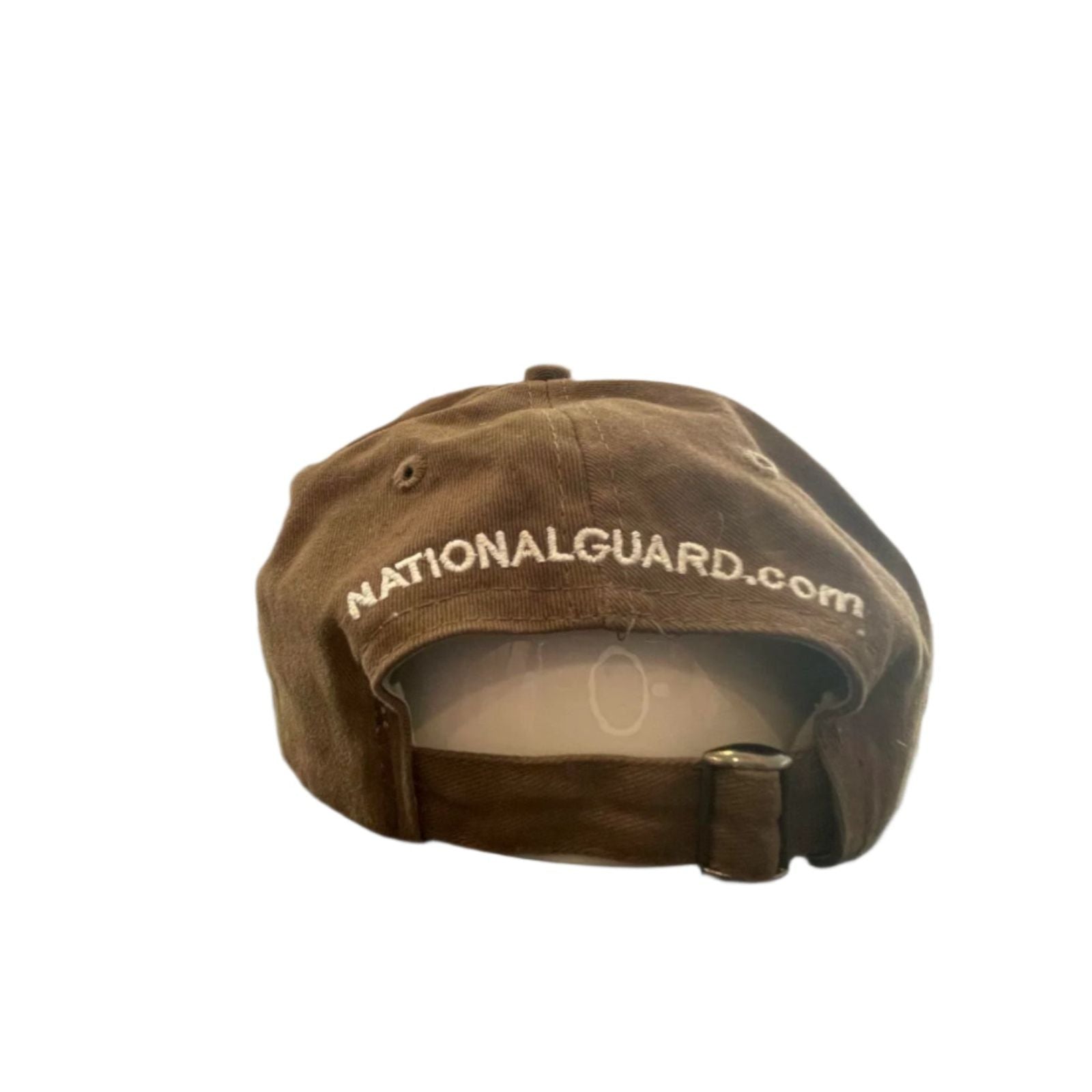 Used National Guard Military Unisex Adult Baseball Cap | Brown | Adjustable