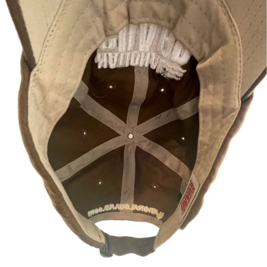 Used National Guard Military Unisex Adult Baseball Cap | Brown | Adjustable
