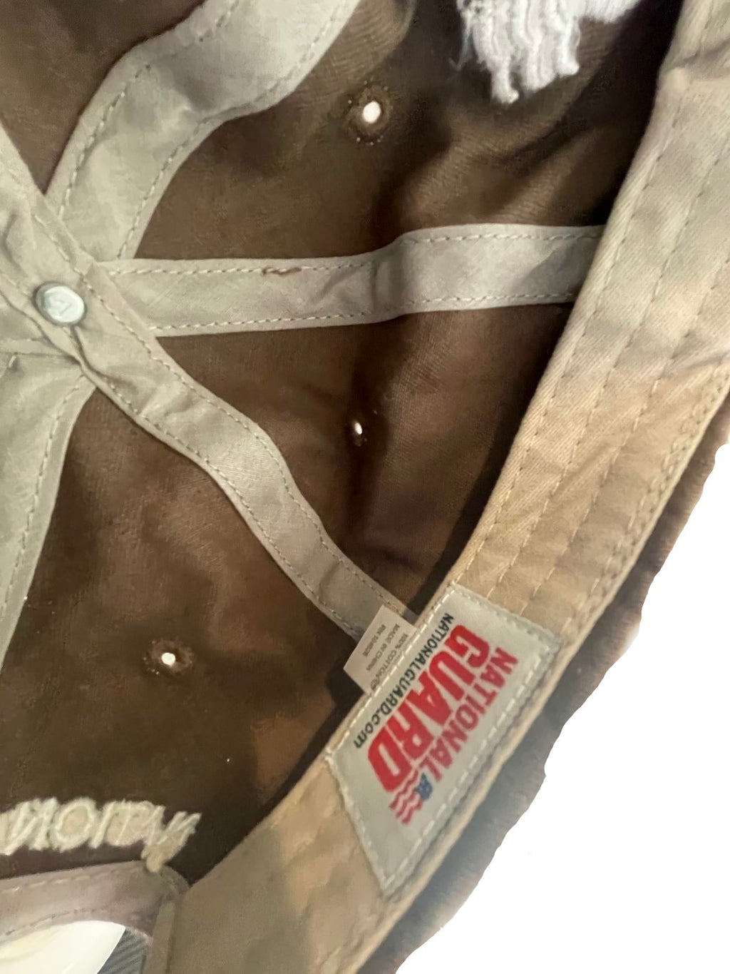 Unisex Adjustable Baseball Cap Embroidered Military National Guard - Brown - Universal - Very Good - Pic 8