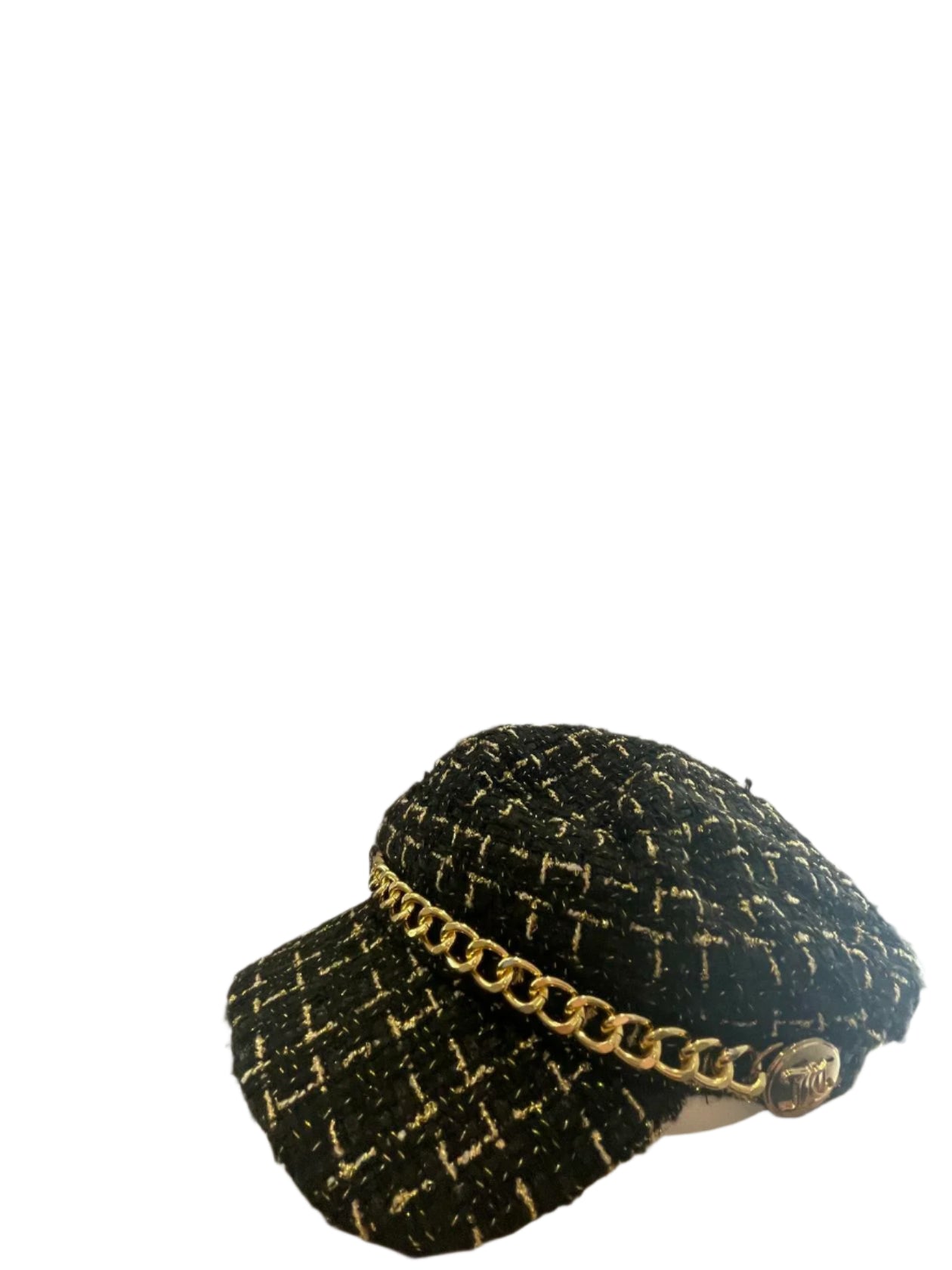 Juicy Couture Womens Newsboy Hat - Black/Gold - Universal - New - Pic 2