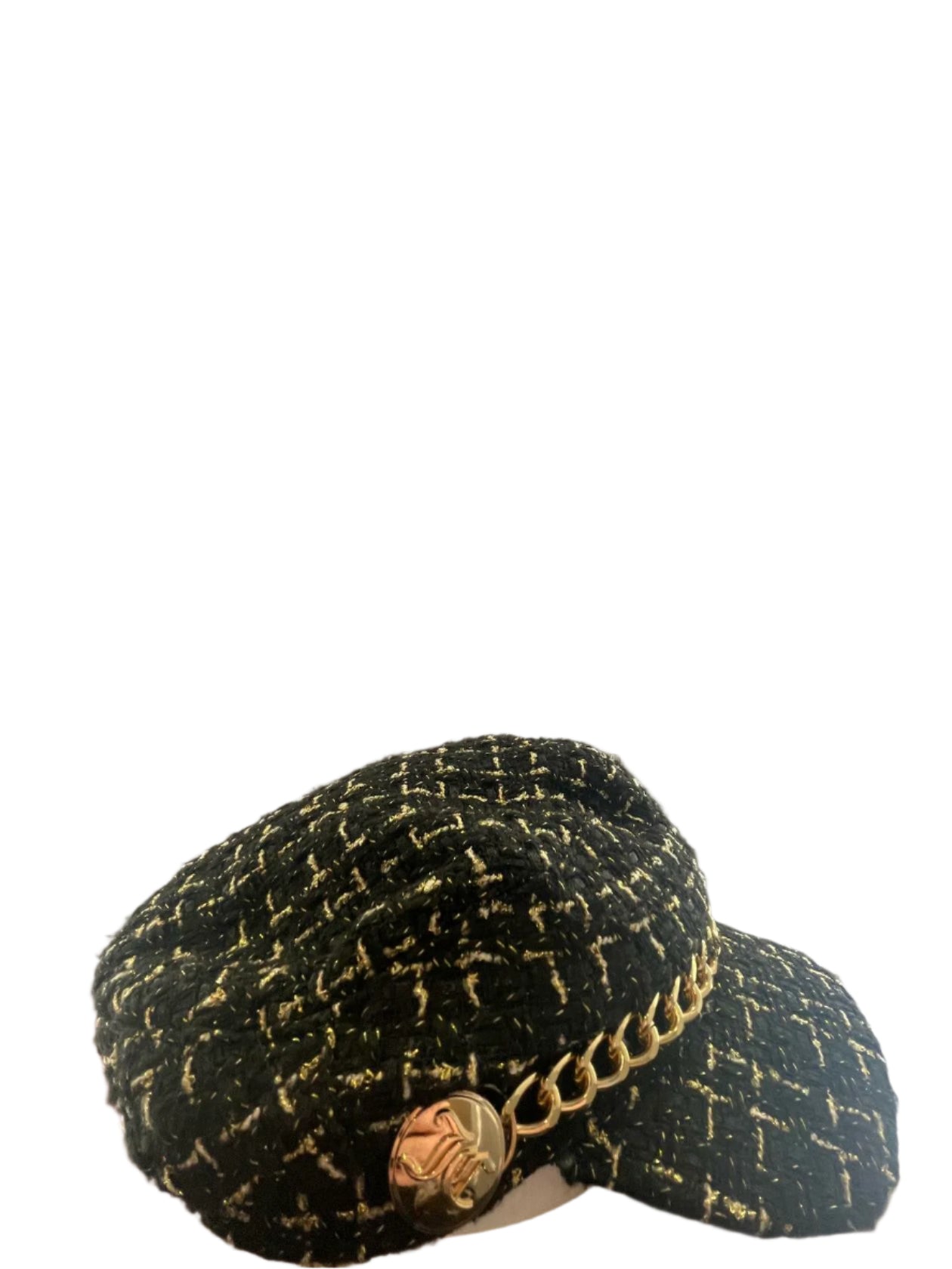 Juicy Couture Womens Newsboy Hat - Black/Gold - Universal - New - Pic 6