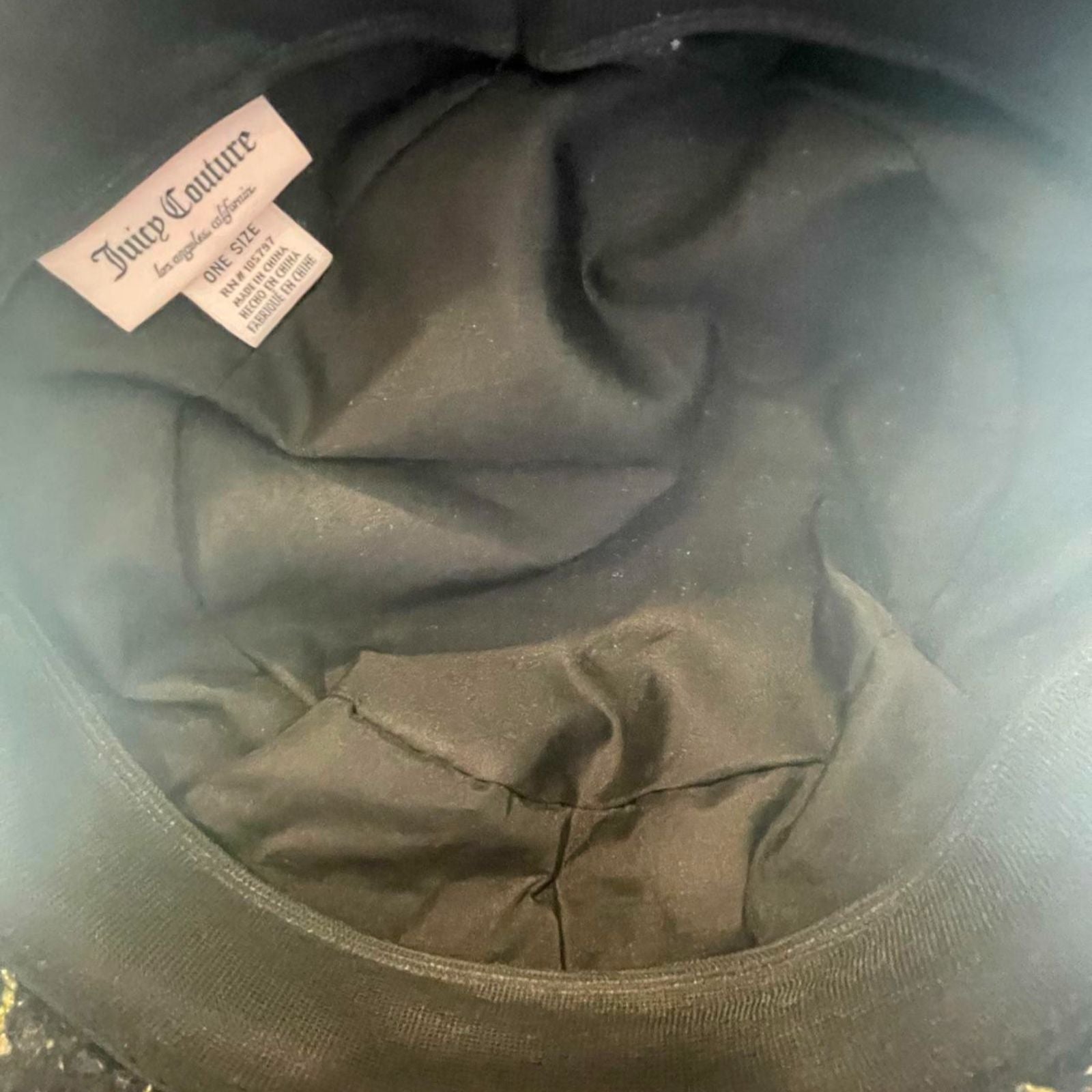 Used Juicy Couture Womens Newsboy Hat | Black | One Size
