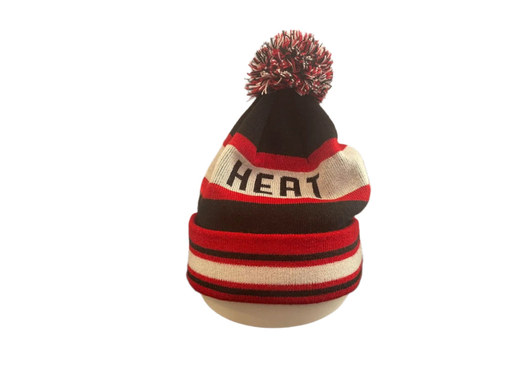 NEW ERA Unisex Beanie NBA Miami Heat Cuffed - Black/Red/White - Universal - Like New - Pic 4