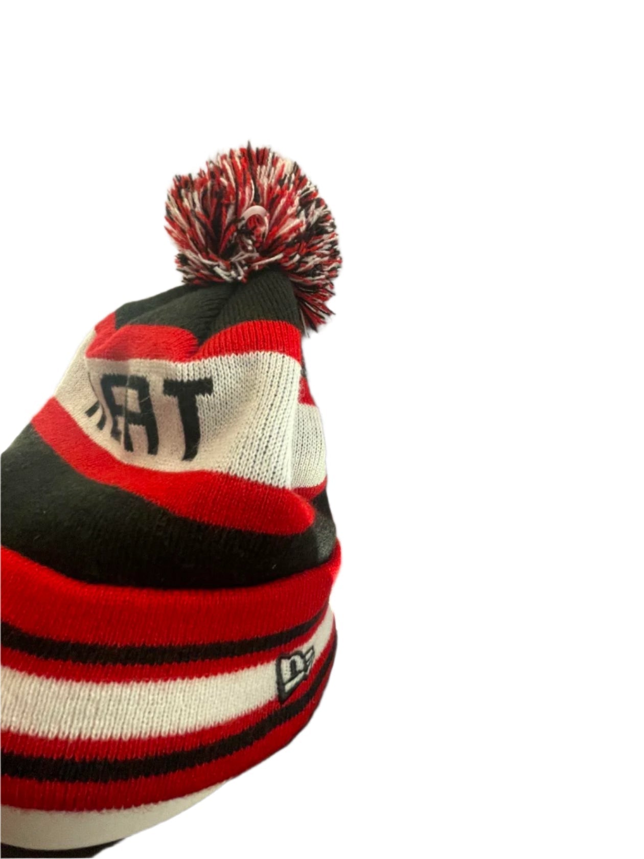 NEW ERA Unisex Beanie NBA Miami Heat Cuffed - Black/Red/White - Universal - Like New - Pic 5