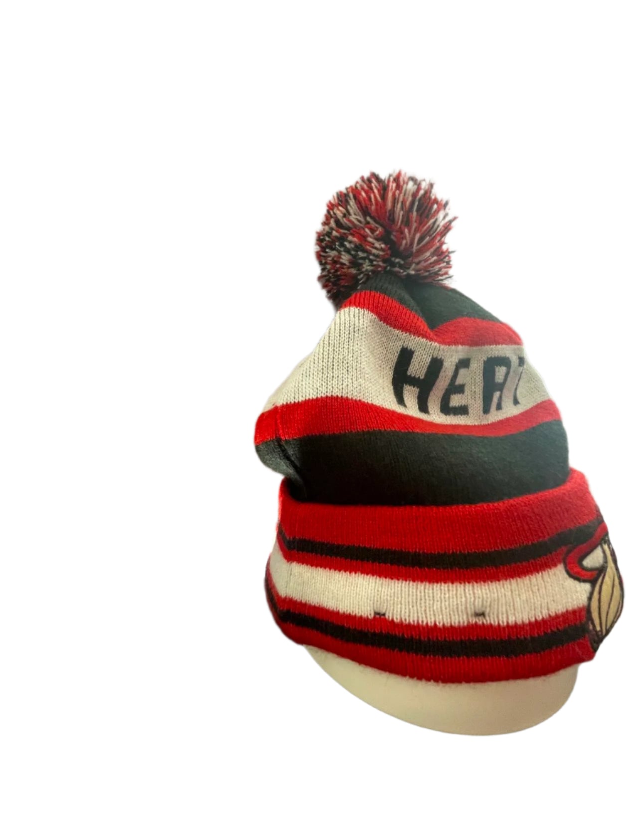 NEW ERA Unisex Beanie NBA Miami Heat Cuffed - Black/Red/White - Universal - Like New - Pic 6