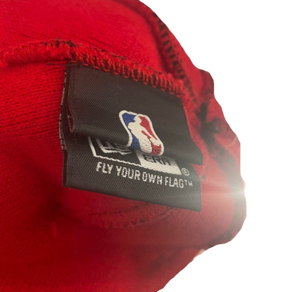 Used NBA Miami Heat Unisex Adult Beanie By New Era - Cuffed | Black/Red/White | One Size