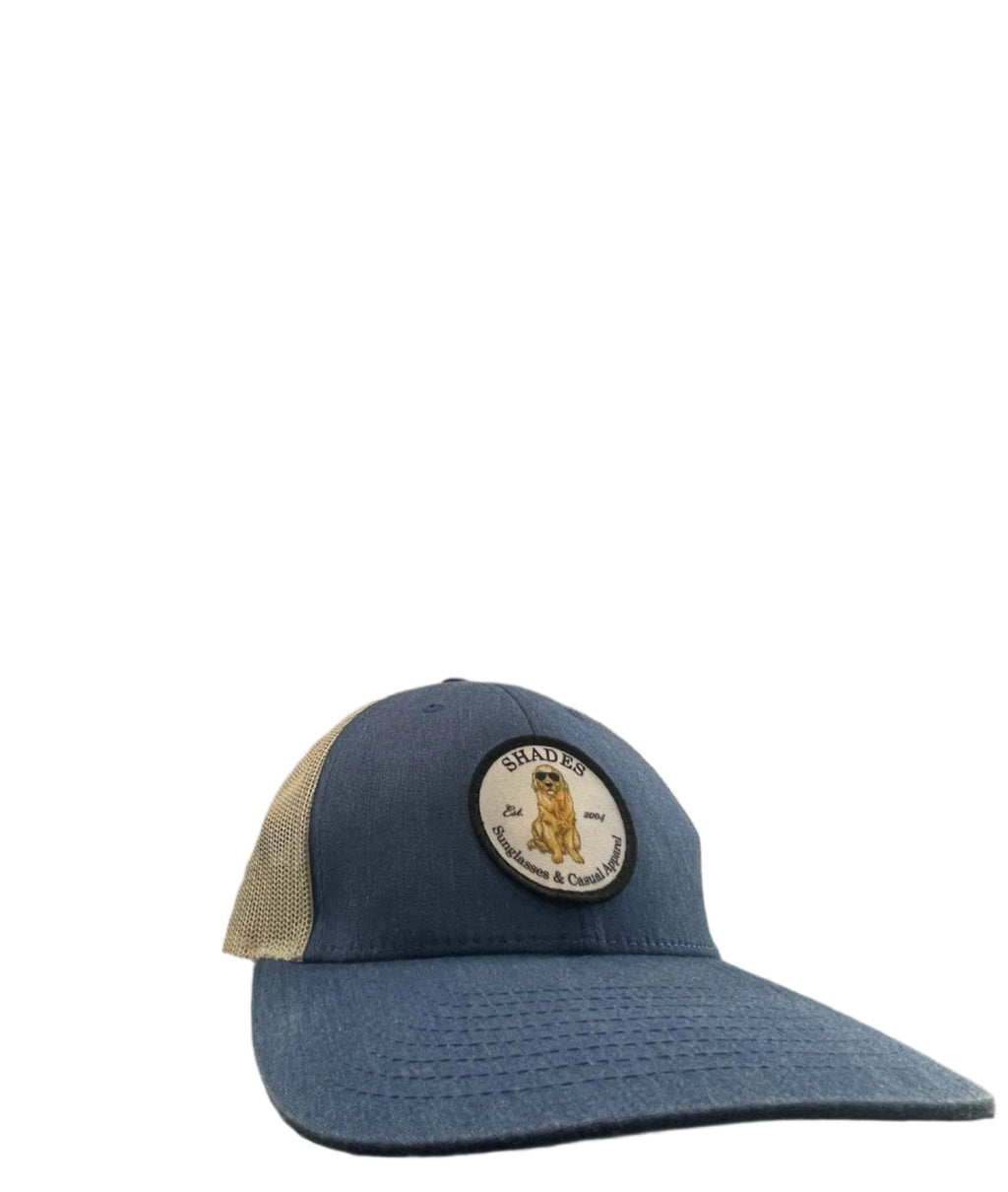 Shades Unisex Snapback Cap Low Pro Mesh Back Trucker - Blue - Universal - Very Good - Pic 3