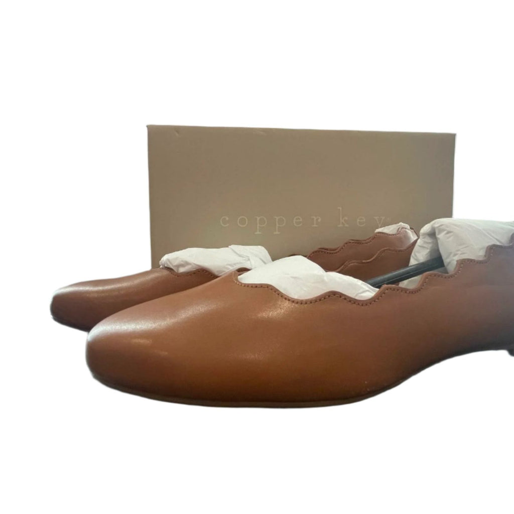 Used Copper Key Womens Flats - Lovely Leather | Brown | 10W