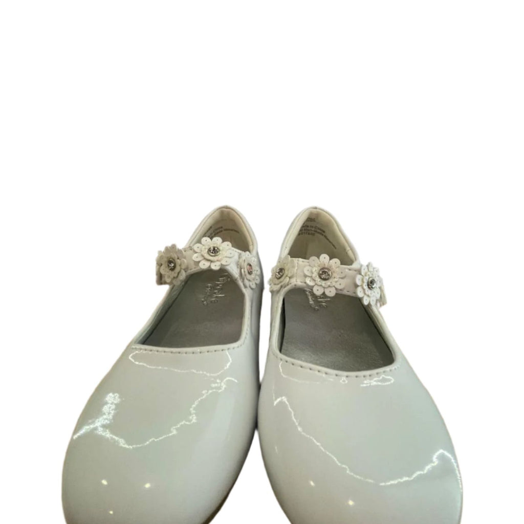 Used Cupcake Couture Little Girls Strap Shoes - Floral | White | 8M