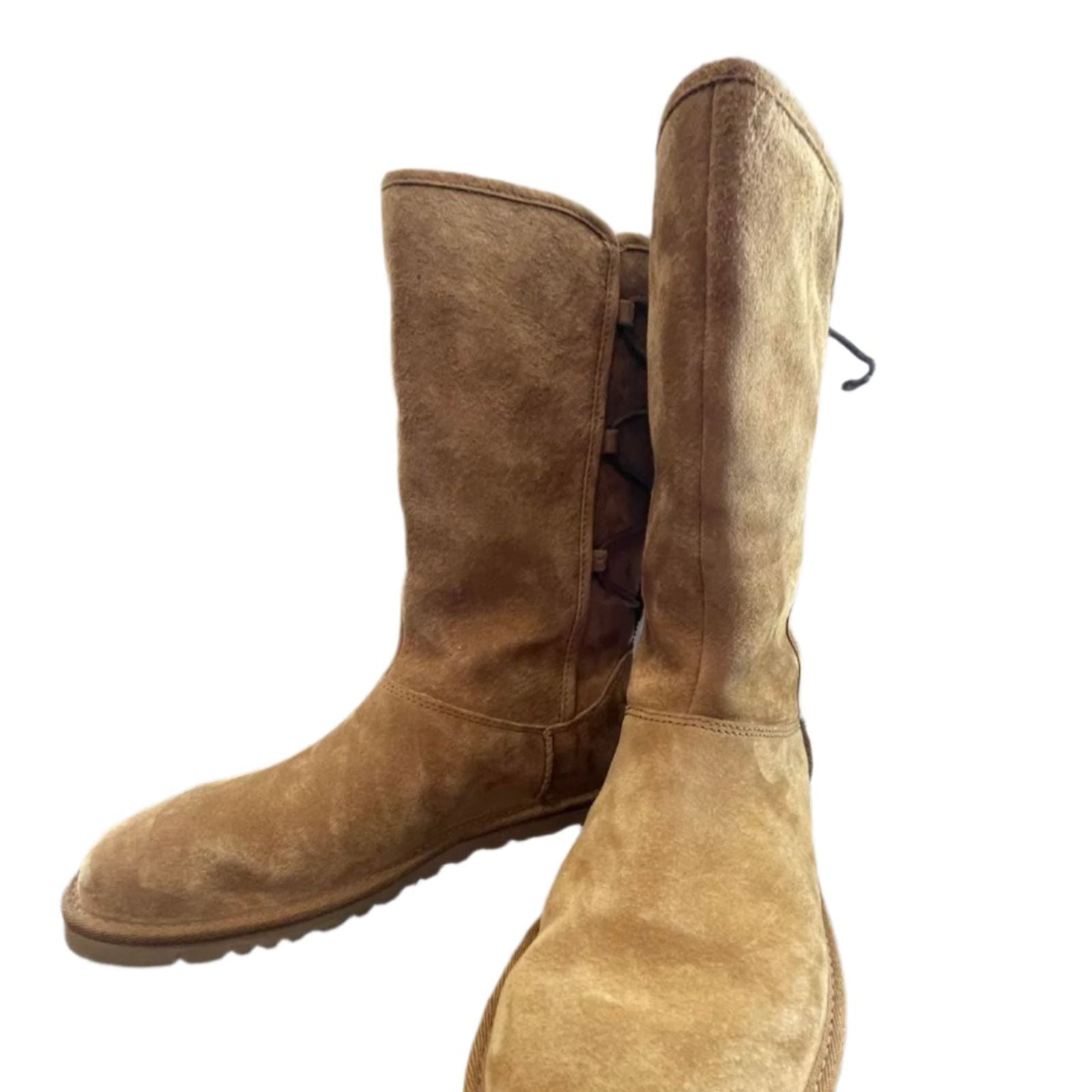 Used Ugg Womens Boots - Tall Braided Tasman | Chestnut Brown | 8