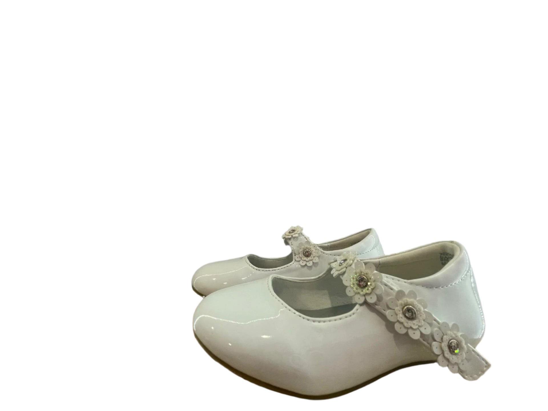 Cupcake Couture Kids Strap Shoes Floral - White - 8M - Very Good - Pic 3