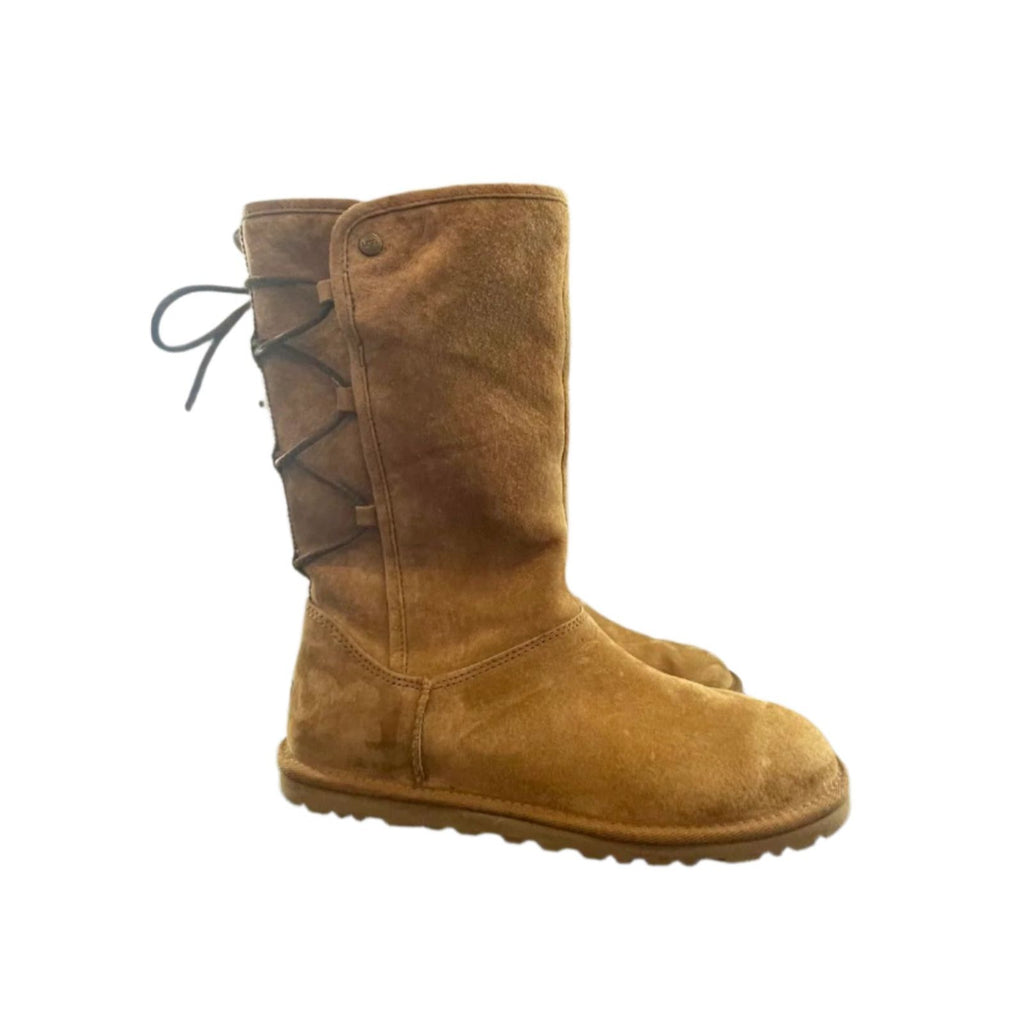 Used Ugg Womens Boots - Tall Braided Tasman | Chestnut Brown | 8