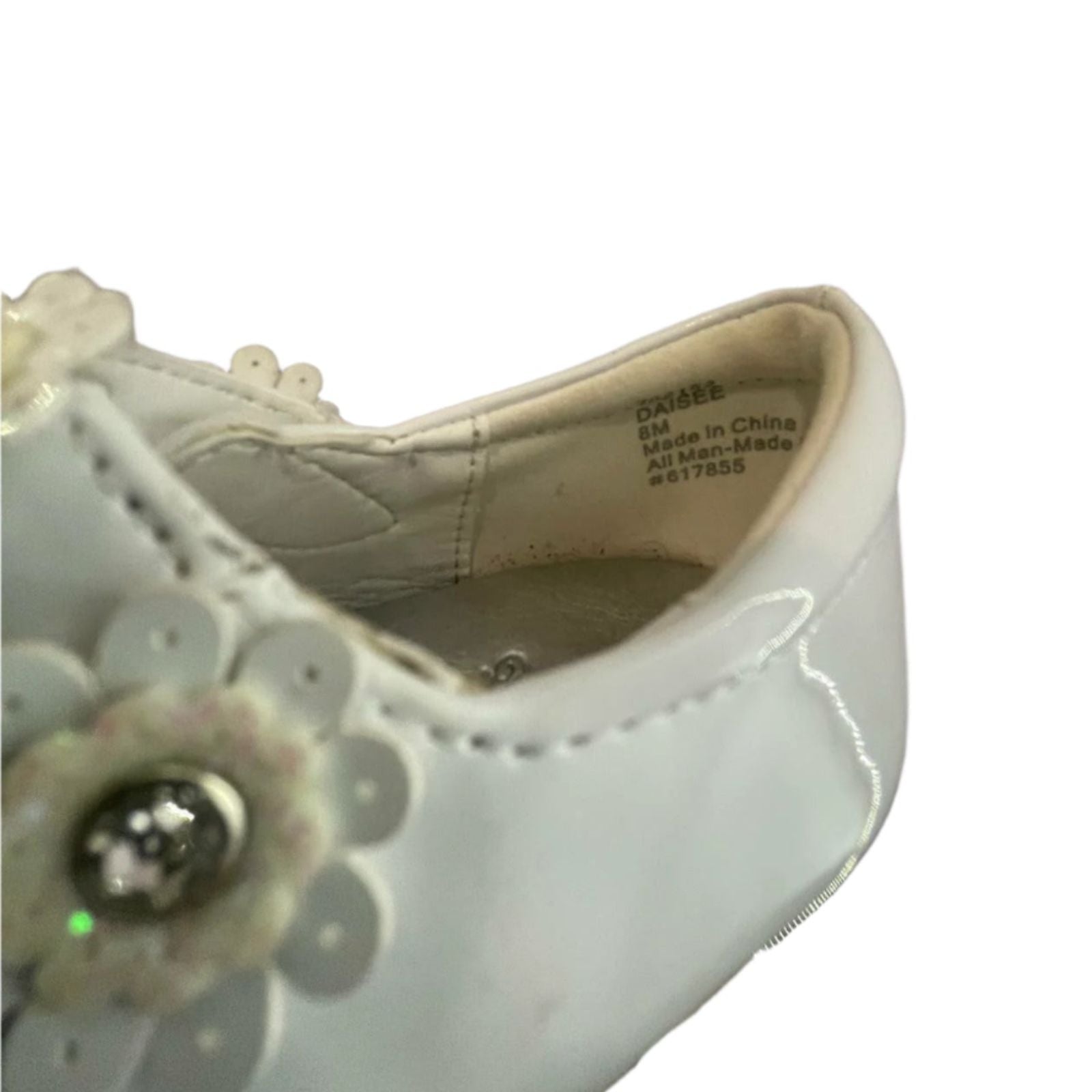 Used Cupcake Couture Little Girls Strap Shoes - Floral | White | 8M