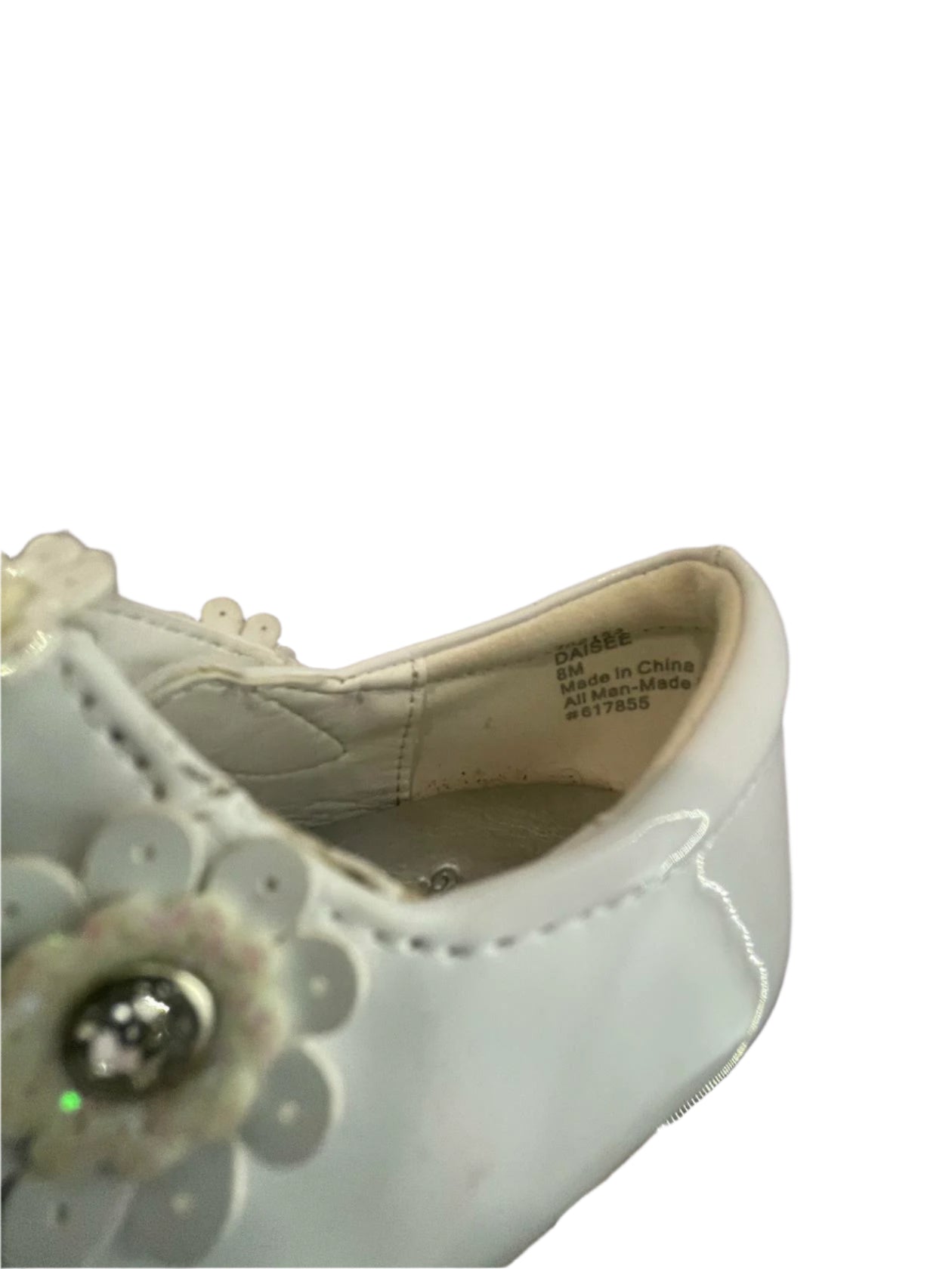 Cupcake Couture Kids Strap Shoes Floral - White - 8M - Very Good - Pic 7