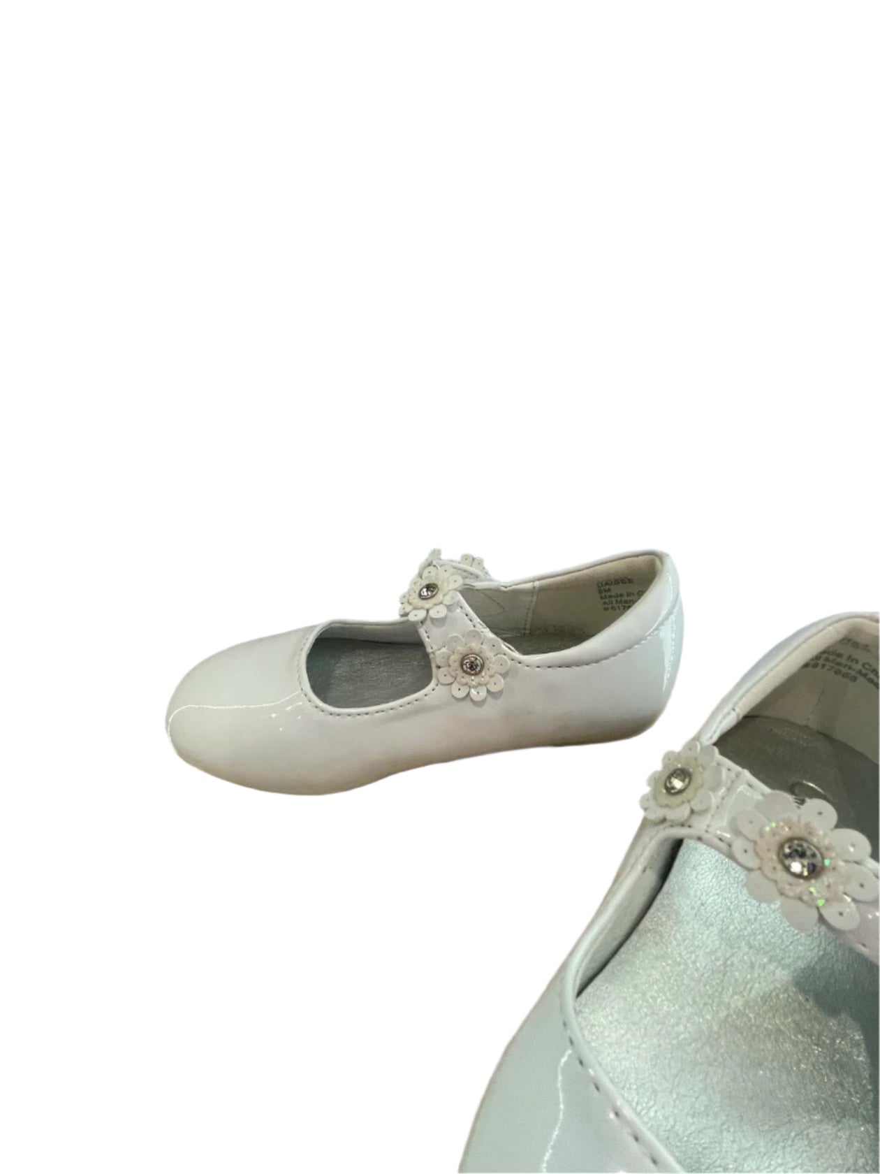 Cupcake Couture Kids Strap Shoes Floral - White - 8M - Very Good - Pic 6