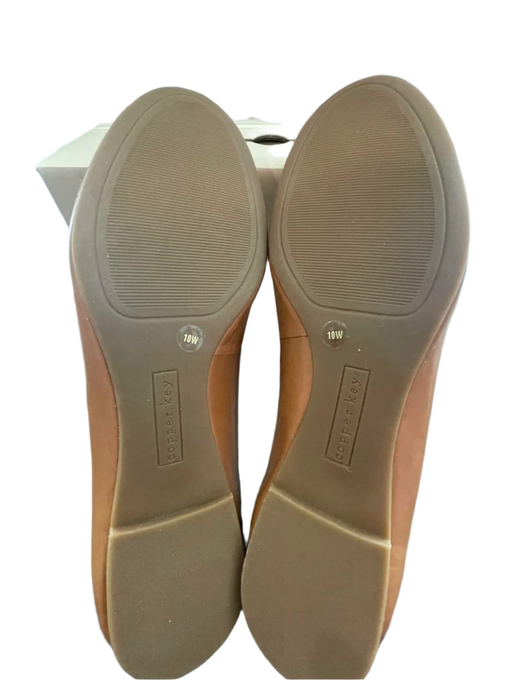 Copper Key Womens Flats Shoes Lovely leather Scalloped Brown Cara Luggage - Brown - 10W - Like New - Pic 10