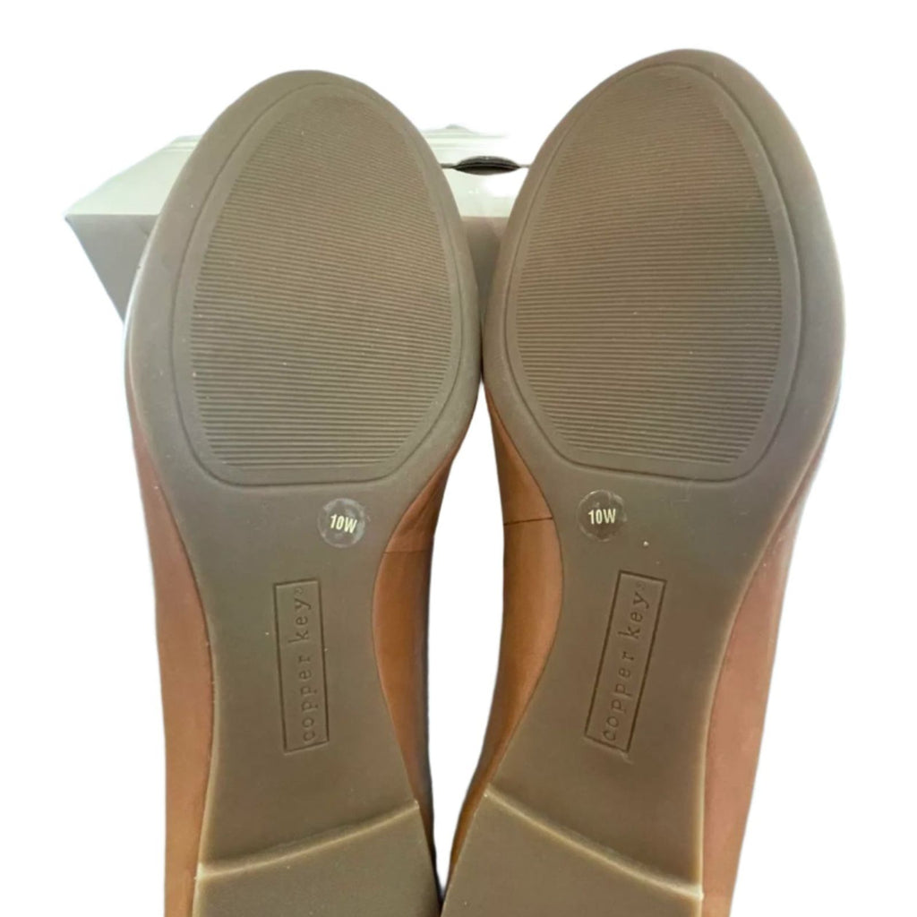 Used Copper Key Womens Flats - Lovely Leather | Brown | 10W