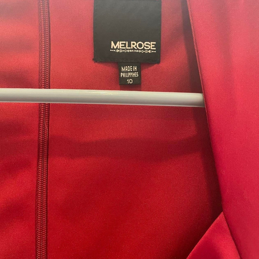 Used Melrose Womens cocktail Dress - Cap Sleeve - Knee Length | Red | 10