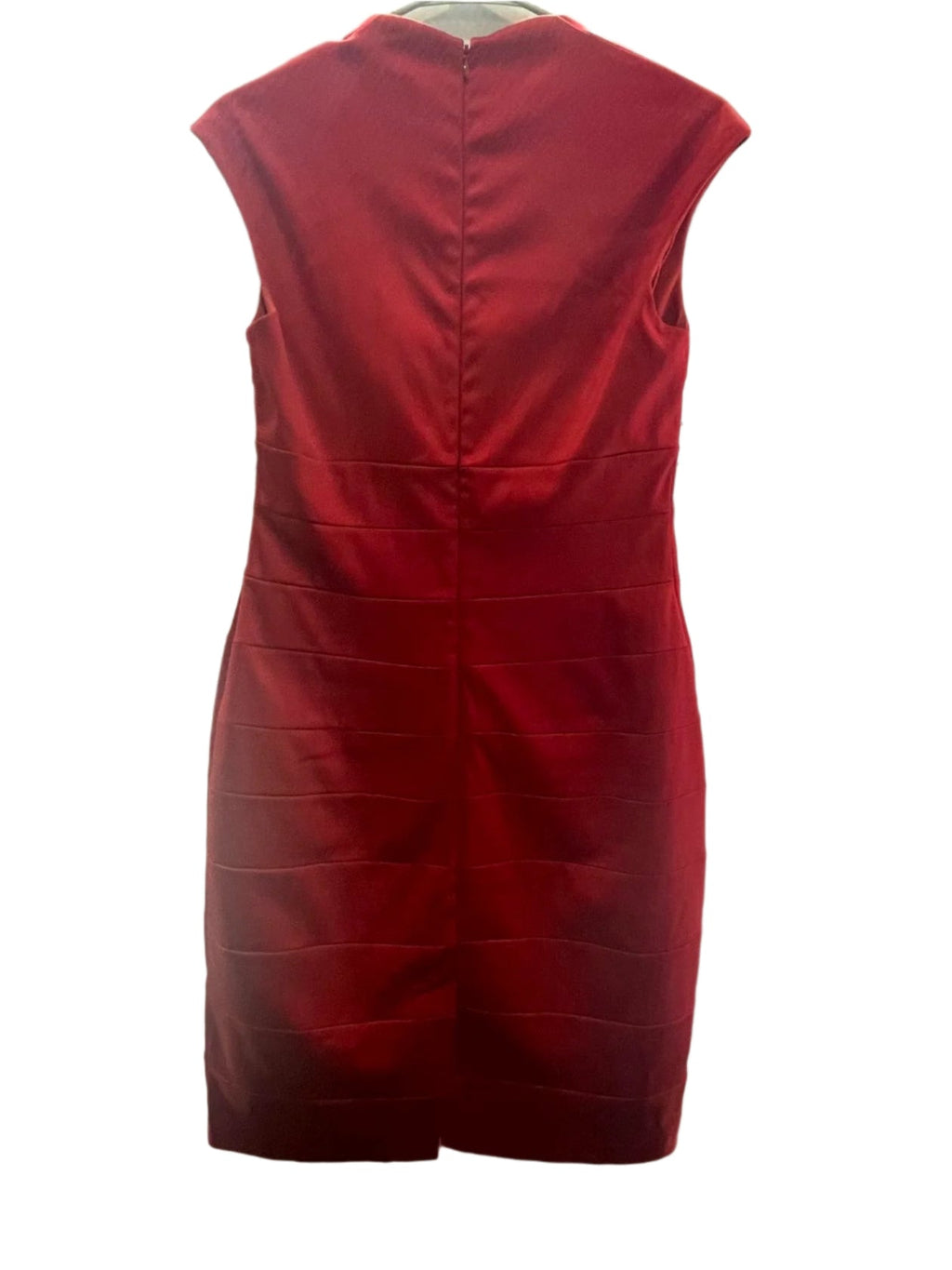 Melrose Womens Dress Cap Sleeve Knee Length Cocktail Chic - Red - 10 - Very Good - Pic 2