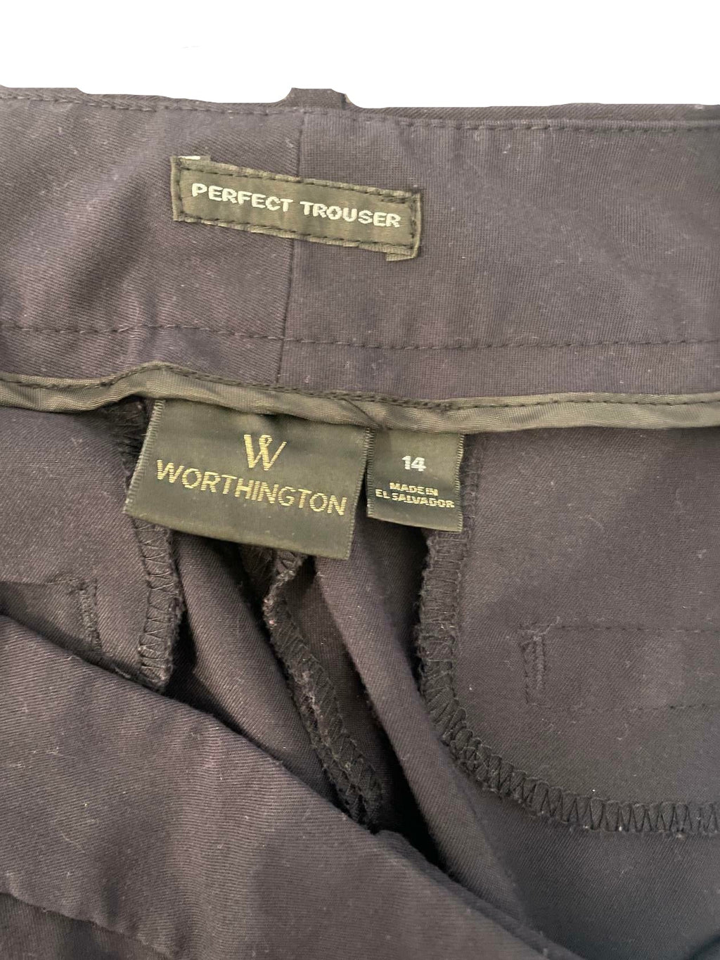 Worthington Womens Dress Pants Perfect Curvy Fit - Navy - 16 - Very Good - Pic 3