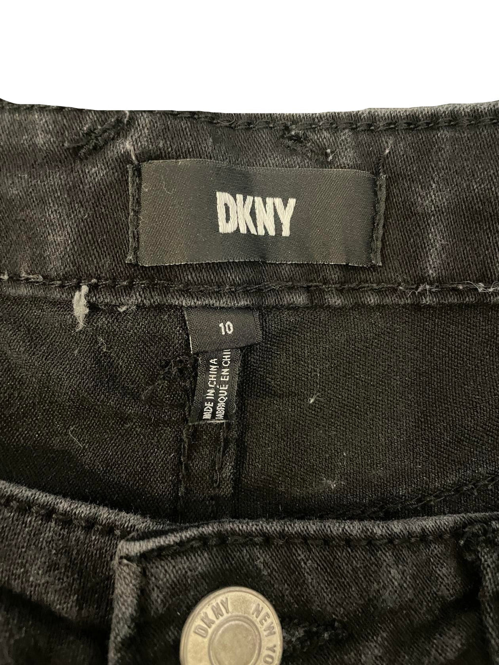 DKNY Womens Denim Pants - Black - 10 - Very Good - Pic 4