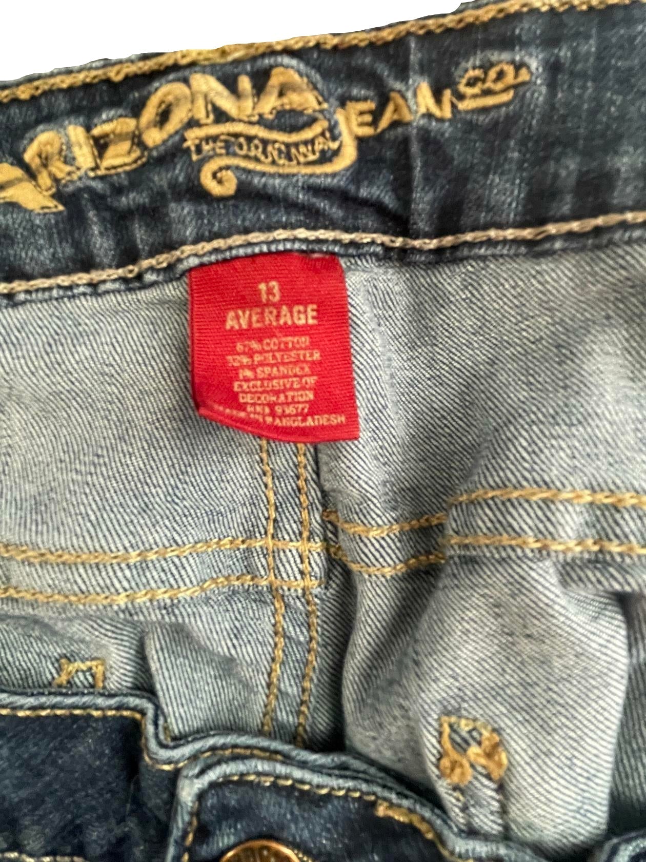 Womens Arizona Jean Company Skinny Jeans Dark Wash - Size 13 Average - Blue - Very Good - Pic 4