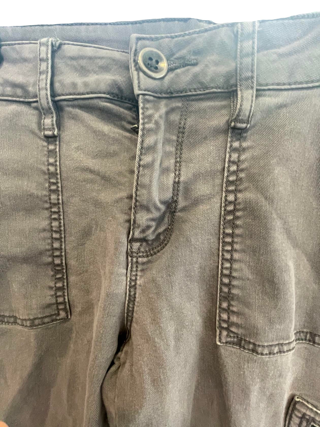 A.N.A. Womens Jeans Cargo Stretch Denim Skinny Ankle - Gray - 4 - Very Good - Pic 2