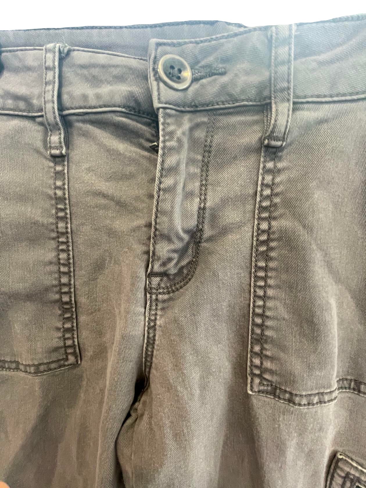 A.N.A. Womens Jeans Cargo Stretch Denim Skinny Ankle - Gray - 4 - Very Good - Pic 2