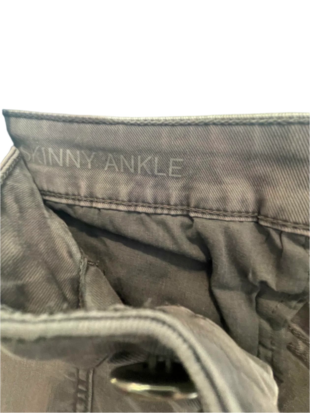 A.N.A. Womens Jeans Cargo Stretch Denim Skinny Ankle - Gray - 4 - Very Good - Pic 9