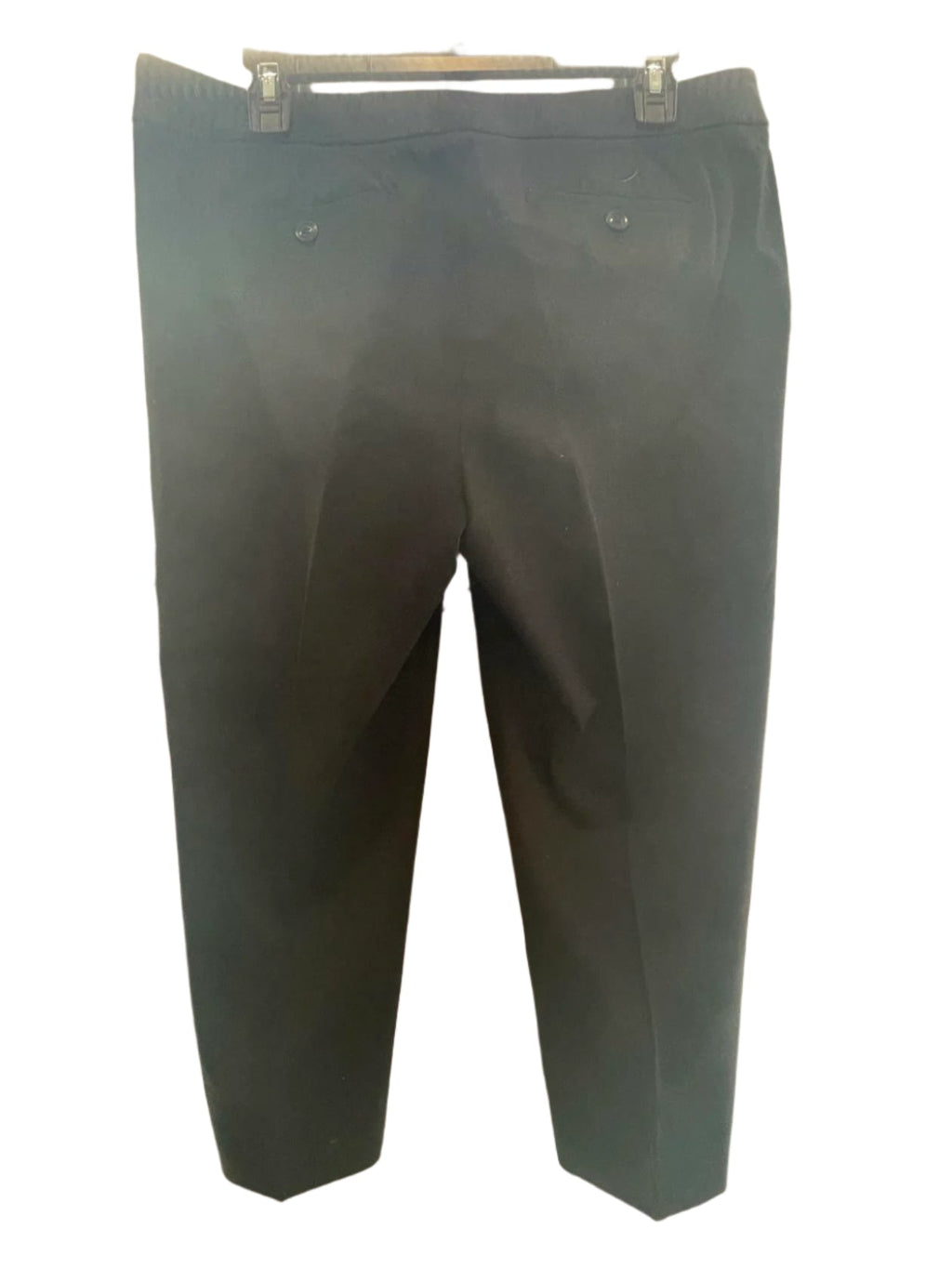 Talbots Womens Capri Pants Chatham Crop Side Zip Petite - Black - 12P - Very Good - Pic 2