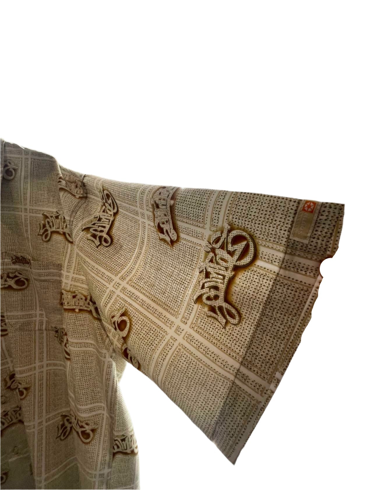 South Pole Mens Short Sleeve Button Down Shirt All-Over Print 82628 - Brown - XXL - Like New - Pic 5