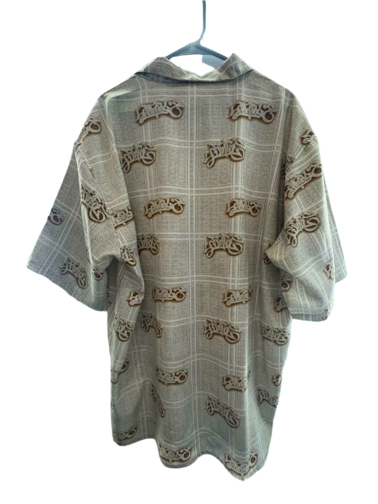 South Pole Mens Short Sleeve Button Down Shirt All-Over Print 82628 - Brown - XXL - Like New - Pic 7