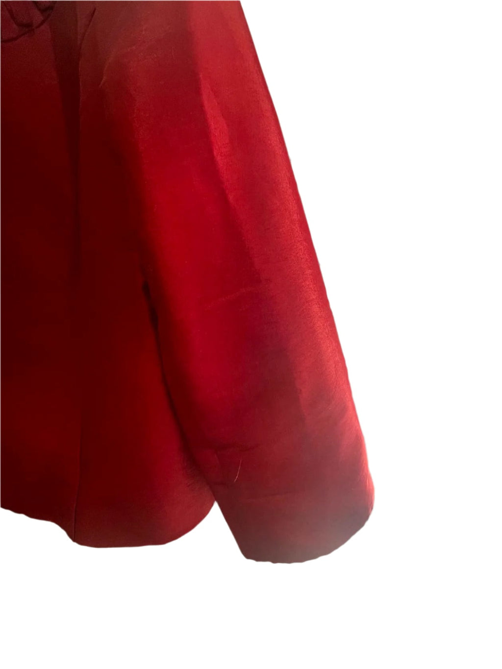 Nicolette Womens Blazer Ruffles Bedazzled Buttons Formal Casual - Red - 18 - Very Good - Pic 4