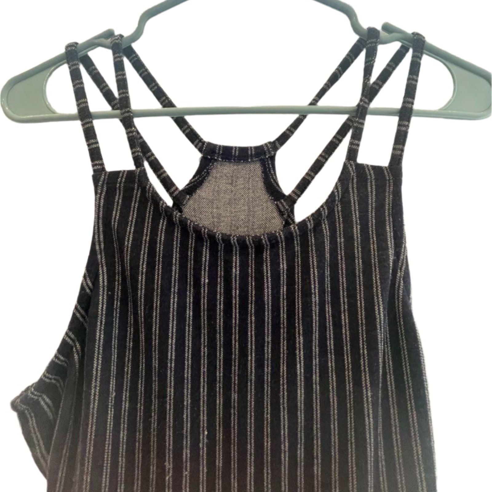 Used Derek Heart Womens Maxi Dress Striped | Blue | Large