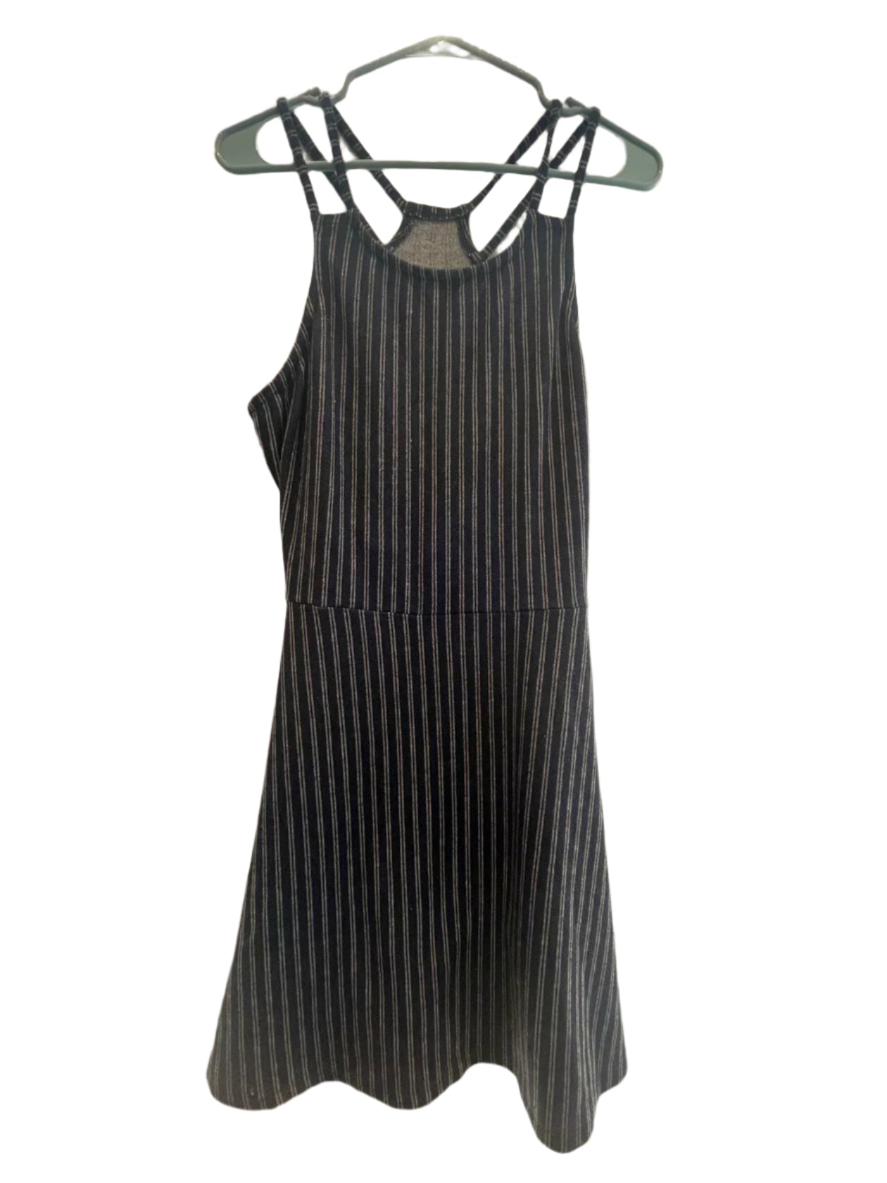 Derek Heart Womens Dress Striped Maxi Strap - Blue - Large - Very Good - Pic 5