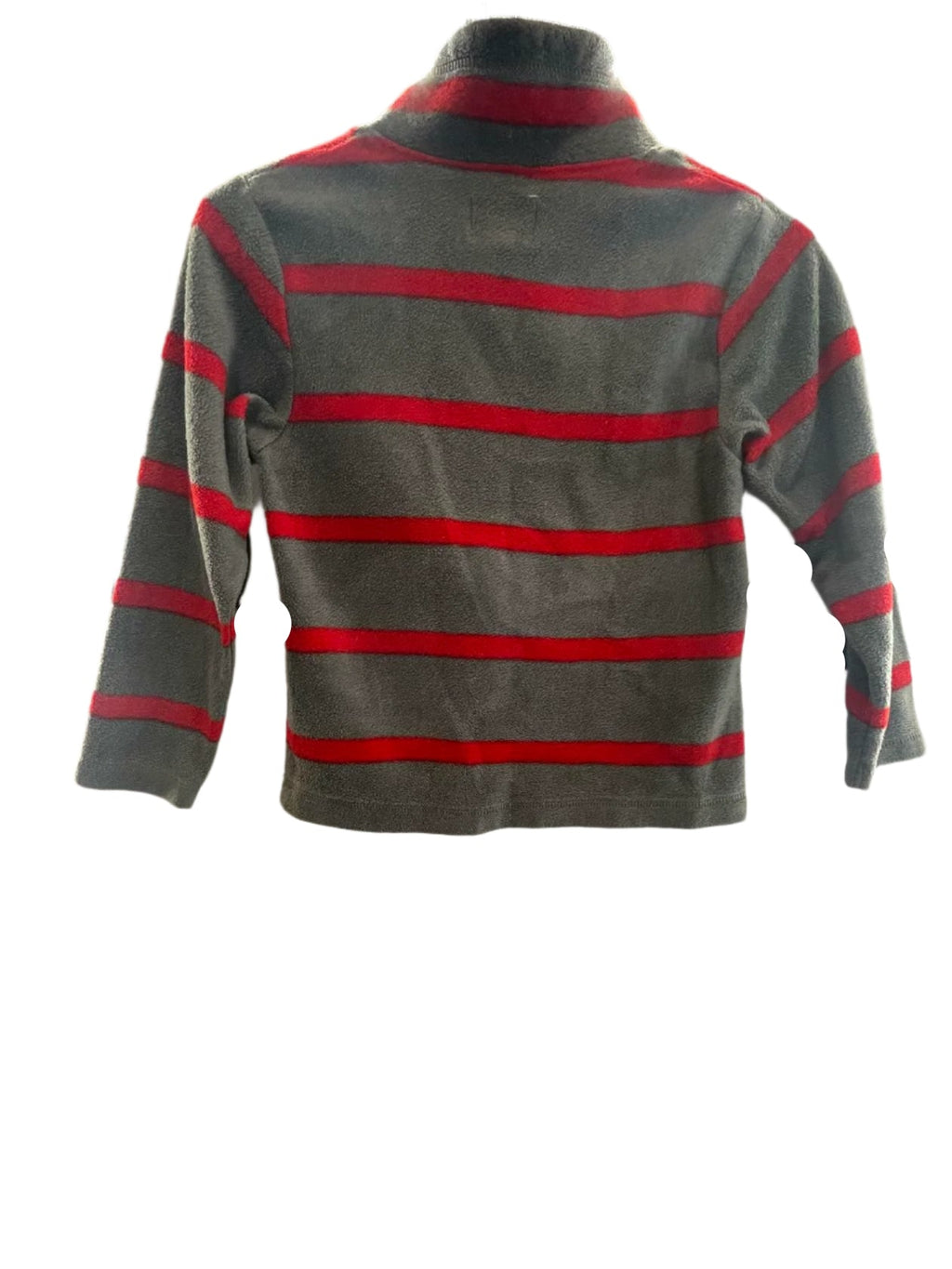 Children's Place Kids Pullover Zipper Striped - Gray  - 5/6 - Very Good - Pic 3