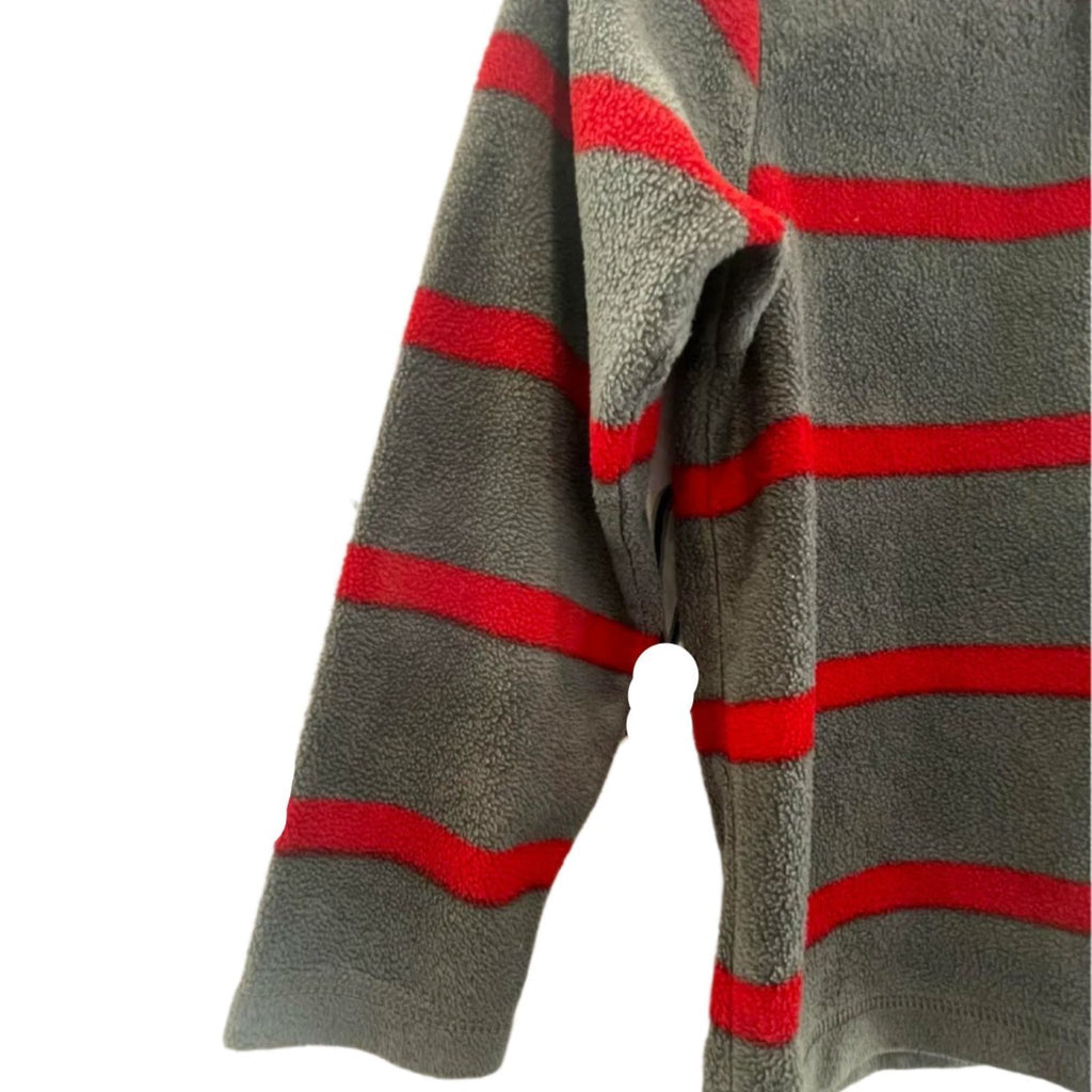Used Children's Place Boys Pullover - Striped Zip-Up | Gray | 5/6