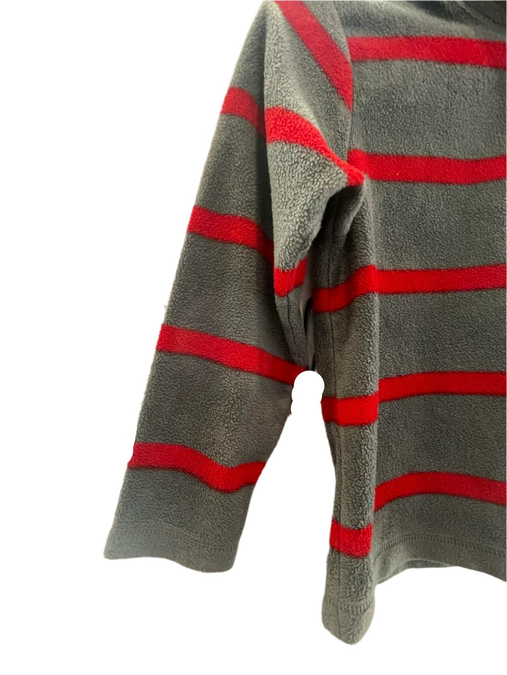 Children's Place Kids Pullover Zipper Striped - Gray  - 5/6 - Very Good - Pic 7