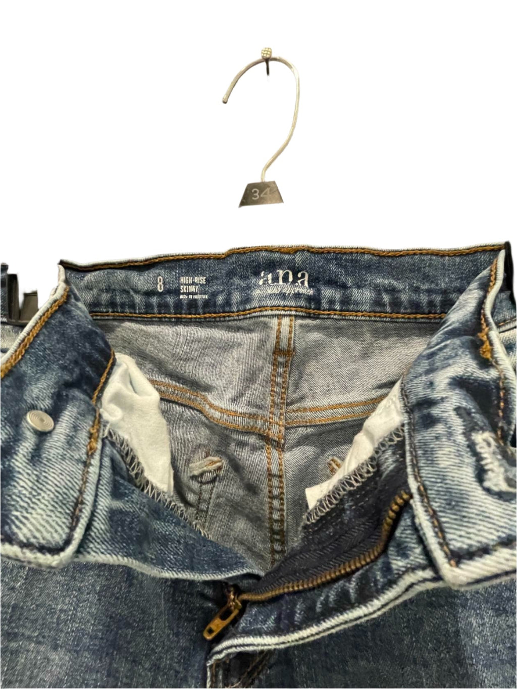 A.N.A. Womens Jeans Denim High Rise Skinny - Blue - 8 - Very Good - Pic 10