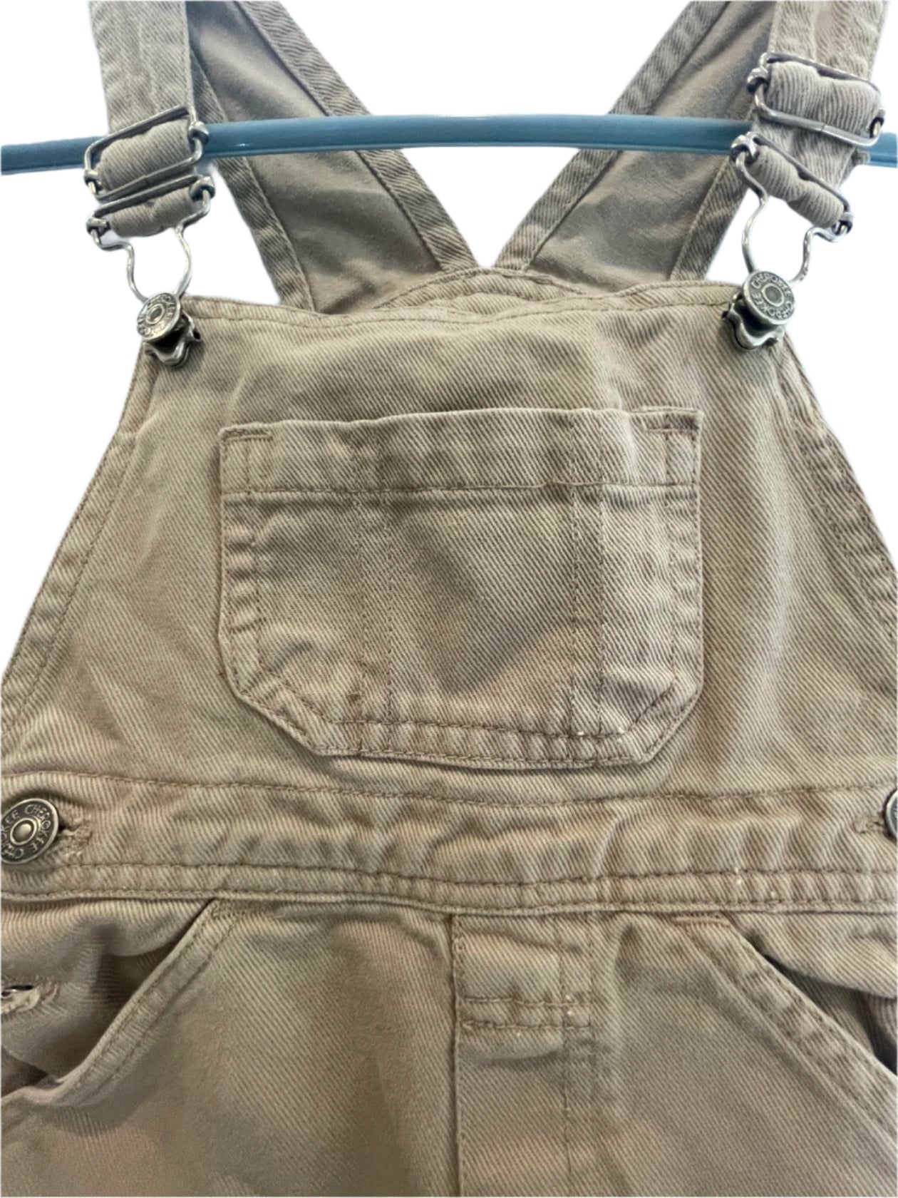 Unisex boys and girls Cherokee Khaki Overalls sz 4t 100 cotton - Very Good - Pic 2