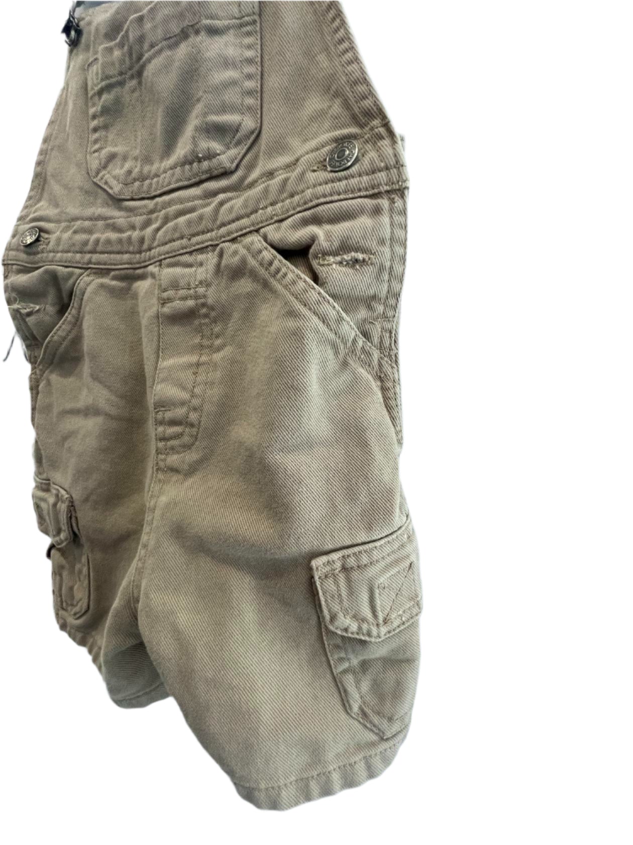 Unisex boys and girls Cherokee Khaki Overalls sz 4t 100 cotton - Very Good - Pic 4
