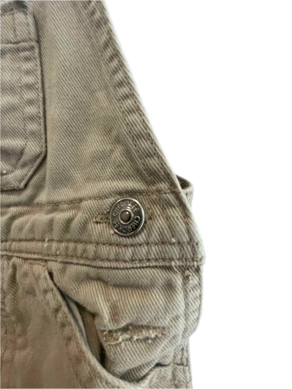Unisex boys and girls Cherokee Khaki Overalls sz 4t 100 cotton - Very Good - Pic 6
