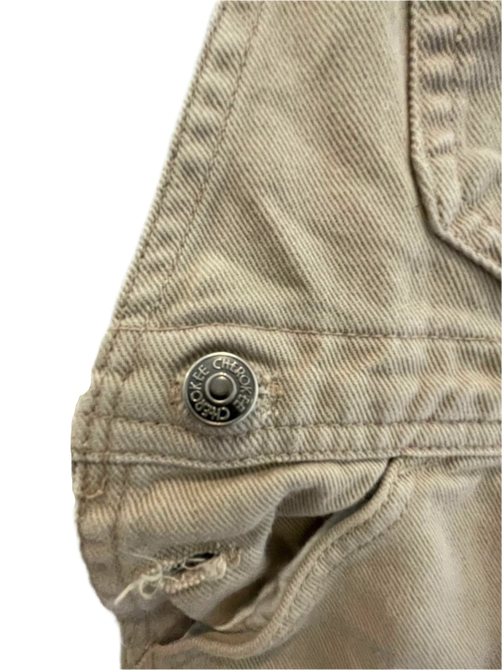 Unisex boys and girls Cherokee Khaki Overalls sz 4t 100 cotton - Very Good - Pic 5