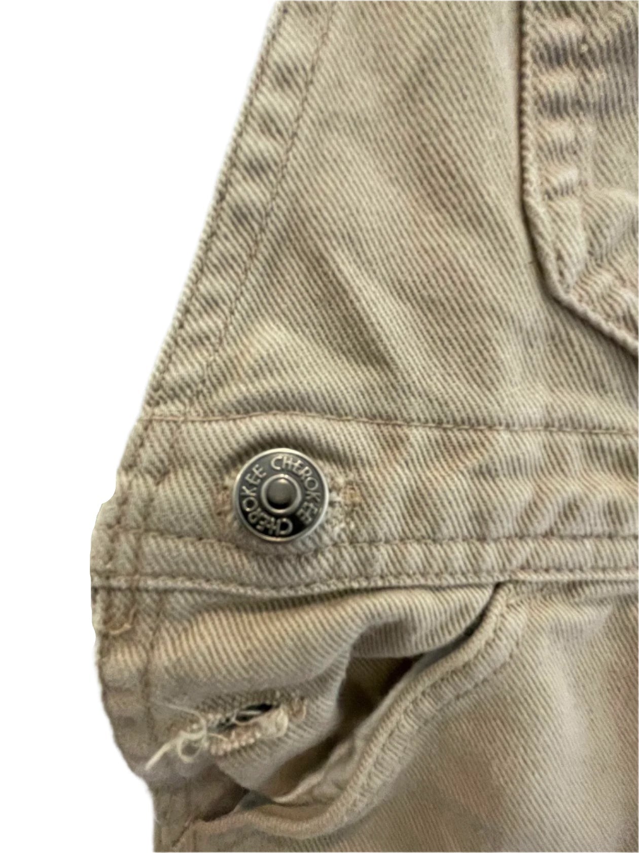 Unisex boys and girls Cherokee Khaki Overalls sz 4t 100 cotton - Very Good - Pic 5