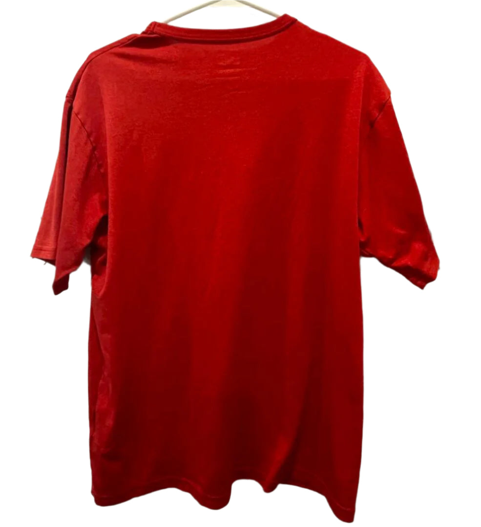 Nike Mens T-Shirt Dri-Fit Stitched Logo - Red - Small - Like New - Pic 2