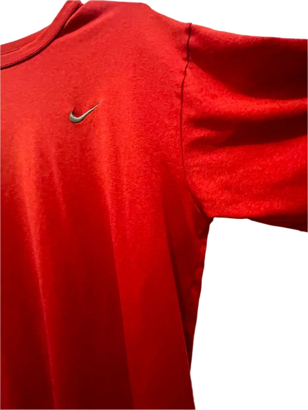 Nike Mens T-Shirt Dri-Fit Stitched Logo - Red - Small - Like New - Pic 3