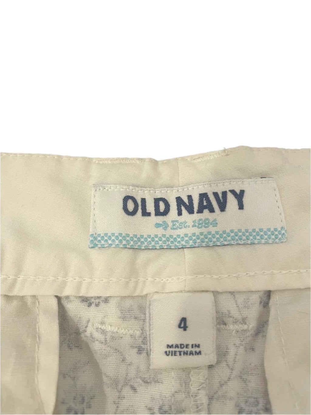 Old Navy Womens Shorts Floral Belt Pockets Summer - Blue - 4 - Very Good - Pic 7