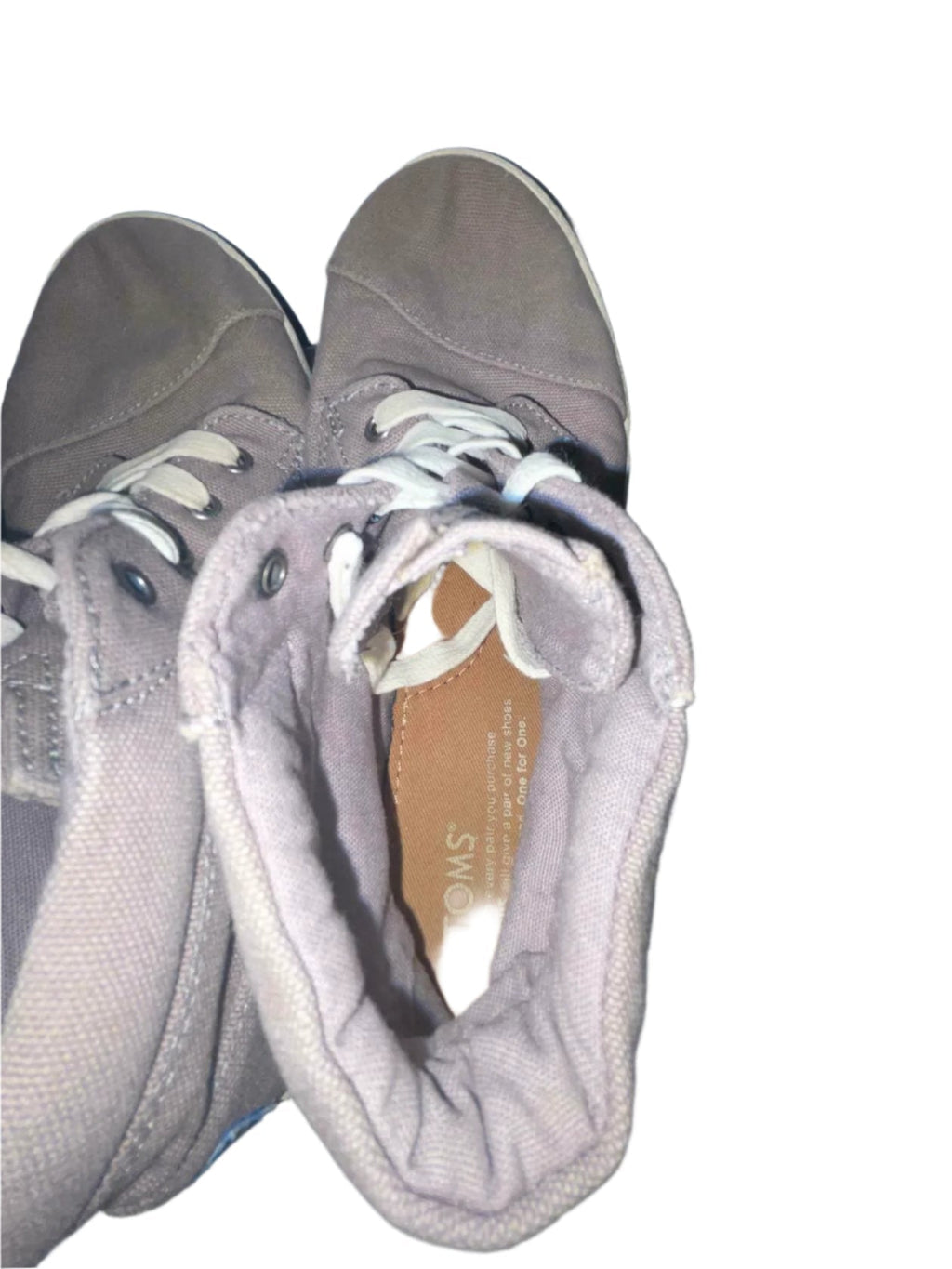 TOMS Unisex Kids Sneakers Lace-up Canvas - Gray - Y3 - Very Good - Pic 7